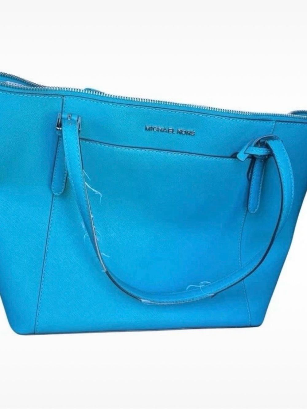 Michael Kors Bright Turquoise Saffiano Leather Tote